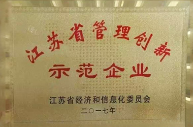 2017年，堂皇集团荣获“江苏省管理创新示范企业”